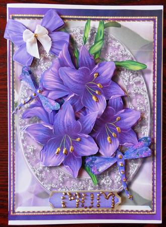 Beautiful Dragonfly's and Lilac Flowers  by Helen Gomm