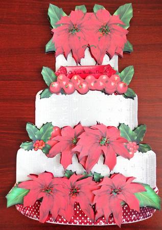 Beautiful the Christmas Cake Shaped Card Kit by Helen Gomm