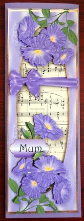 Pretty Periwinkle Roses Large Dl by Helen Gomm