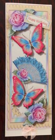 D.l. Butterfly's and Blush Roses by Helen Gomm