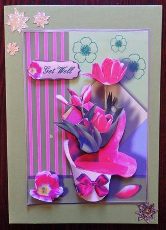 Basket of Tulips by Helen Gomm