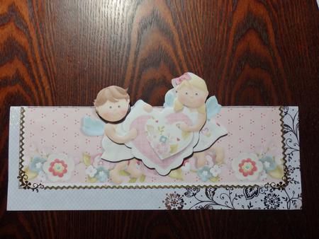 Cupid Over the Top Large Card 1 by Helen Gomm