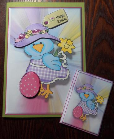 Bird with Pink Easter Egg by Helen Gomm