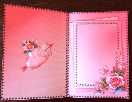 Glowing Pink Valentine Insert by Helen Gomm