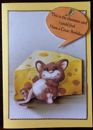 Too Much Cheese Mouse A4 by Helen Gomm