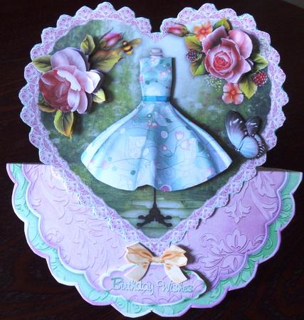 Candy Dreams Heart Shaped Wobble Card Mini-kit by Helen Gomm