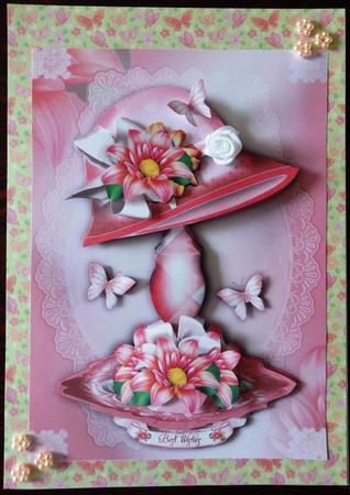 Pretty Fashion Retro Soft Rose Hat by Helen Gomm