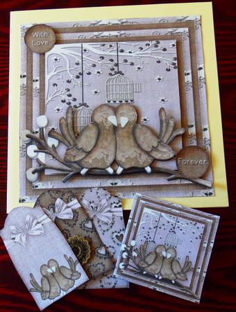 Cardtopper 7x7 with Inlet Grungy Love 224 by Helen Gomm