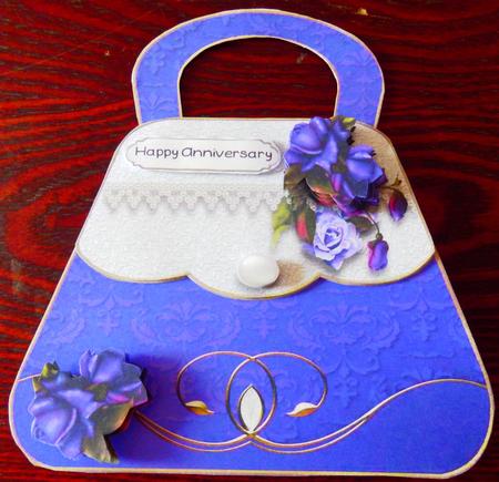 Purse Card Purple - Mini Kit by Helen Gomm