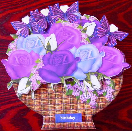 Arrangemant Roses in Basket Mini Kit by Helen Gomm