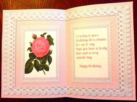 Pink Incert with Verse by Helen Gomm
