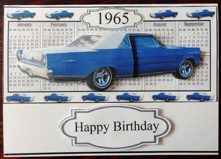 1965 Ford Car with Calendar Topper and Decoupage by Helen Gomm