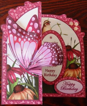 Fold Back Butterfly Kit - Coneflowers by Helen Gomm