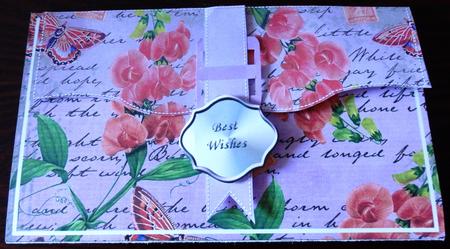 Lilac Sweetpeas 3D File Purse Mini Kit by Helen Gomm
