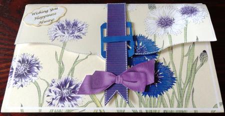 Blue Cornflowers 3D File Purse Mini Kit by Helen Gomm