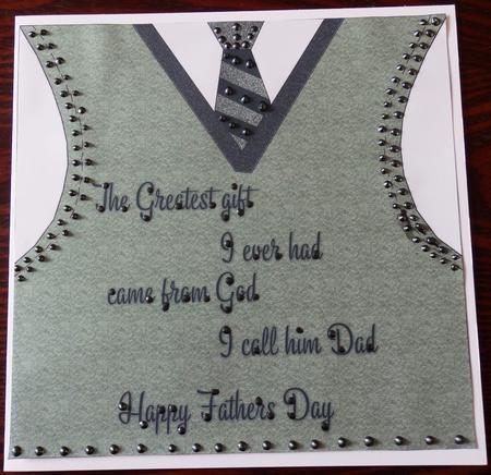 Fathers Day Vest Card by Helen Gomm