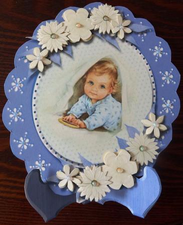 Beautiful Plate and Stand Bithday Boy  by Helen Gomm