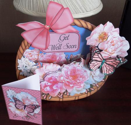 3D Summer Flowers & Butterflies Rocking Basket by Helen Gomm