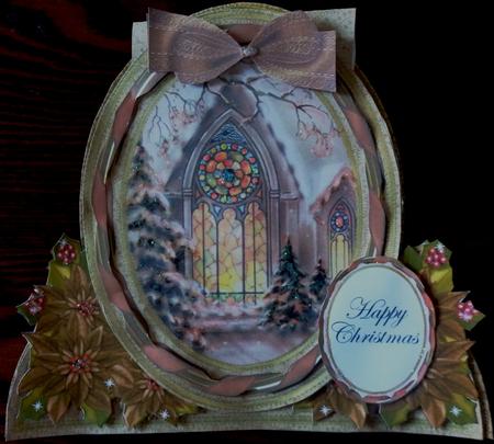 Church Window Special Large Oval Card Mini Kit by Helen Gomm