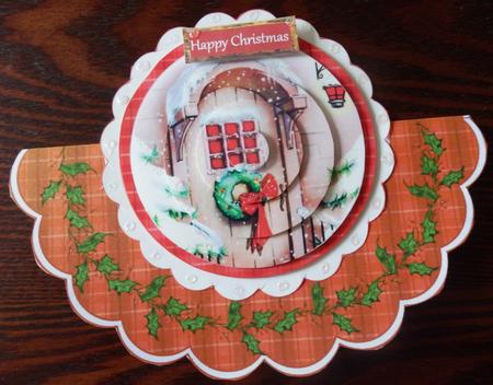 The Christmas Door - Pyramid Rocker Card Kit by Helen Gomm