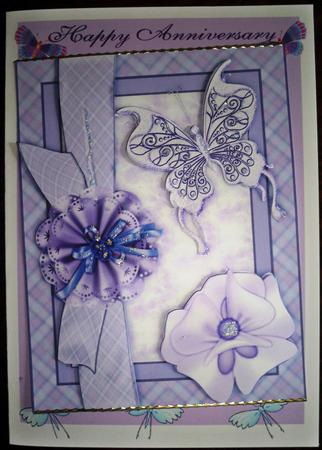 Butterfly, Bloom 'n Bow A4 Card Front by Helen Gomm