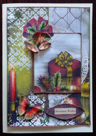 Cardtopper with Matching Envelope Christmas Present 700 699 by Helen Gomm