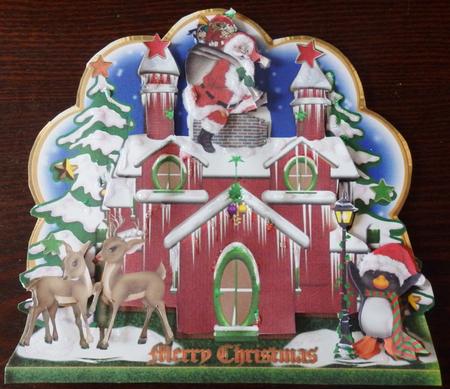 Mini Kit - Santa on His Way- Xmas House1 by Helen Gomm