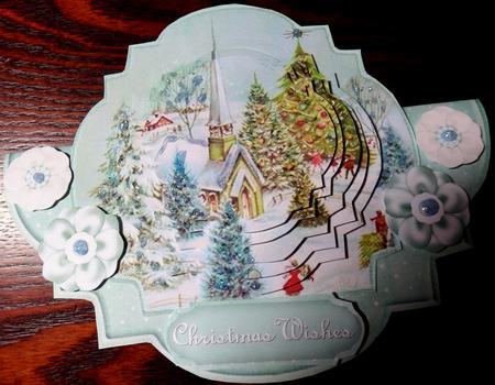 Cheery Christmas - Shaped Wobble Card Mini-kit by Helen Gomm