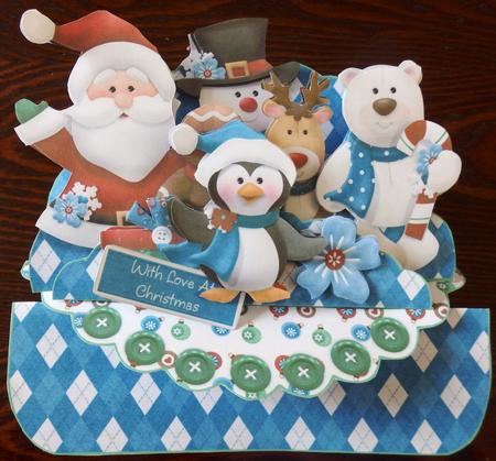 Kringle Christmas 3D Shelf Card Kit with Card Box by Helen Gomm