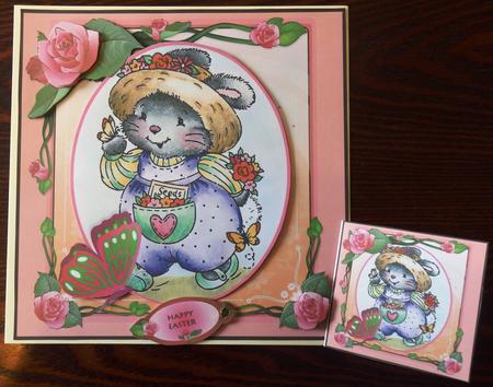 Spring Bunny & Butterflies by Helen Gomm
