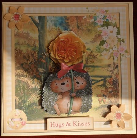 Hedgehog Blossom Card Topper & Decoupage by Helen Gomm