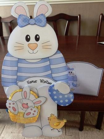 3D on the Shelf Card Kit - Easter Bunny's Bunny Basket & Egg by Helen Gomm