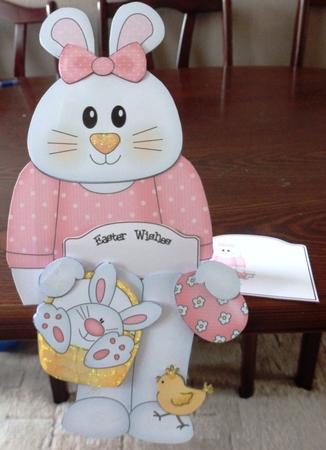 3D on the Shelf Card Kit - Easter Bunny's Bunny Basket & Egg by Helen Gomm