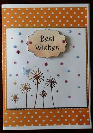 Orange with White Raised Polka Dots by Helen Gomm