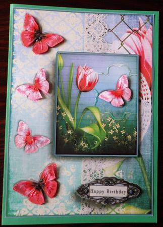 Cardtopper with Matching Envelope Tulip 864 by Helen Gomm