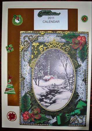 Winter Walk Holly Snow A4 Picture Sheet by Helen Gomm
