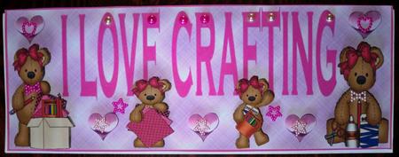 I Love Crafting Dl Card Front by Helen Gomm