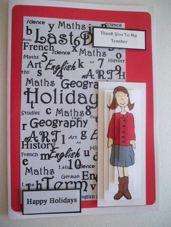 Thank You to My Teacher Pyramid Stacker Sheet by Helen Gomm