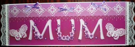 Mum Large Dl Card Front with Step-by-step by Helen Gomm