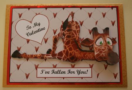 Giraffe Valentine by Helen Harding-Shepphard