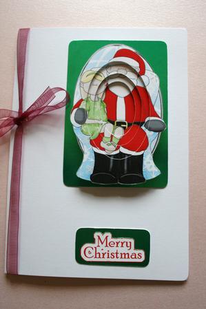 Santa and Girl Doodles Invertage by Helen Harding-Shepphard