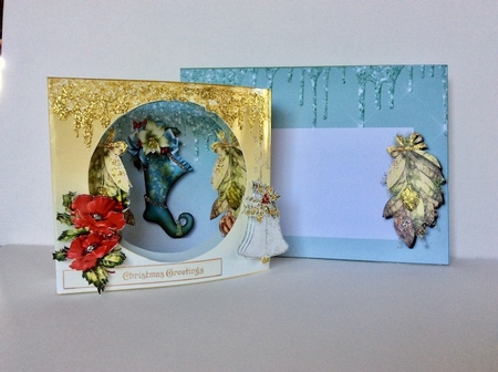 Christmas Stocking Diorama Box Card  by Helen Howell