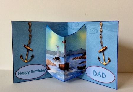 Sail Away - Birthday/Fathers Day Pop Out Card  by Helen Howell