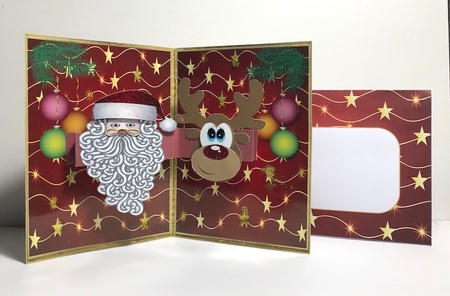 Santa & Reindeer Pop Out Card by Helen Howell
