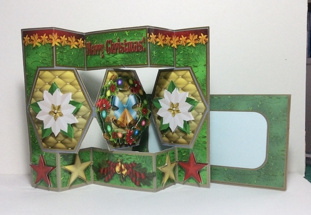 Christmas Wishes - Hexegon Trifold Card by Helen Howell