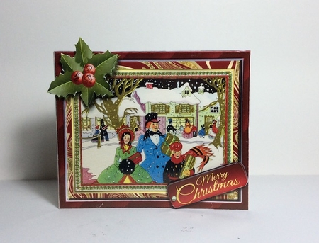 Christmas Shoppers - Vintage - Topper by Helen Howell