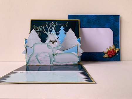 Deer Christmas - Pop Up Card by Helen Howell