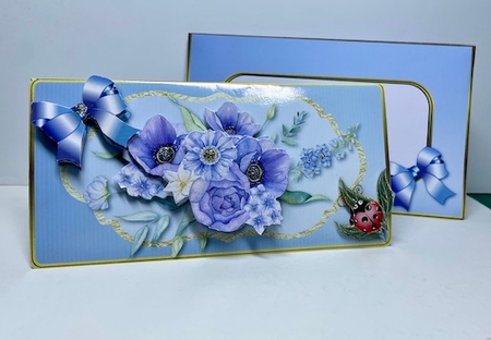 Purple Bouquet - Multi Occasions - Blank Card by Helen Howell