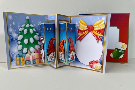 Gnomes for Christmas - Interlocking card by Helen Howell