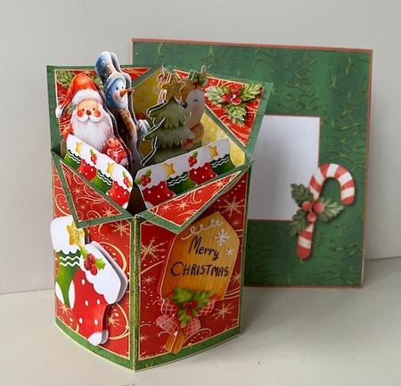 Ho Ho Ho Its Christmas - Tuxedo Pop Up Box by Helen Howell